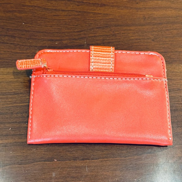 🌟2xHP🌟VTG 2000s Orange Faux Leather Studded Baguette Bag & Wallet Nine West - Picture 12 of 13
